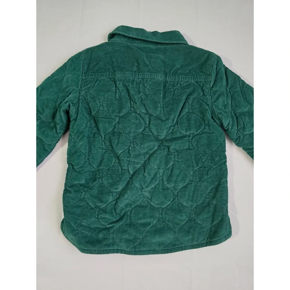 Carters Toddler Boys Green Quilted Corduroy Shirt Jacket Shacket 24M New